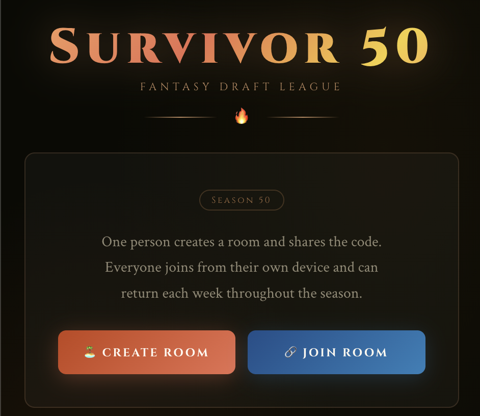 Survivor 50 Fantasy Draft League